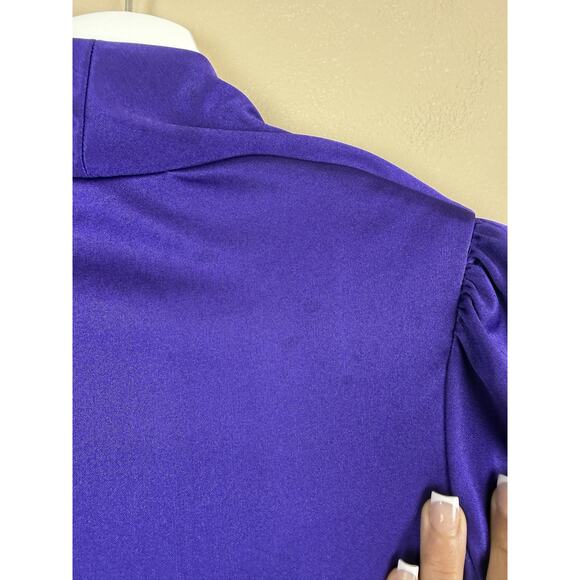 AMY BYER Girls Vintage Purple Swirl Sparkle Y2K Dress Juniors Size 14 Ruched - Picture 8 of 13